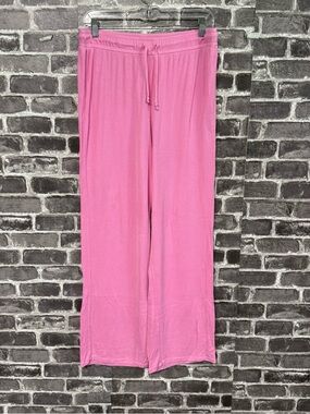 Nuuds pajama pants Pink Ribbed Boot leg style
